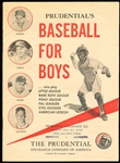 1955 Prudential “Baseball For Boys”- 30 Page Booklet