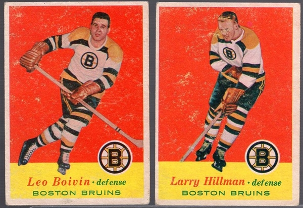1957-58 Topps Hockey- 2 Diff. Boston Bruins