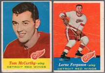 1957-58 Topps Hockey- 2 Diff. Red Wings