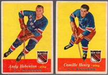 1957-58 Topps Hockey- 2 Diff. Rangers