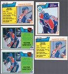 1983-84 O-Pee-Chee Hockey- 5 Asst. Wayne Gretzky Cards