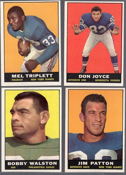 1961 Topps Football- 8 Diff