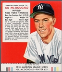 1953 Red Man Tobacco Bb- With Tab- AL #23 Gil McDougald, Yankees- March expiration back.