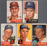 1953 Topps Baseball- 5 Diff