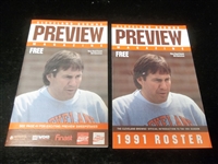 1991 Cleveland Browns Preview Training Camp Magazines- 2 Diff., both with Bill Belichick on Cover