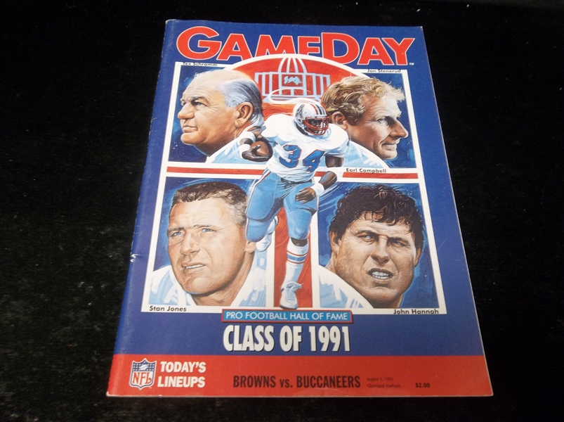August 5, 1991 Tampa Bay Buccaneers @ Cleveland Browns NFL Pre-Season Program