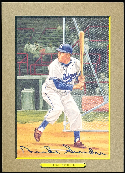 Autographed 1988 Perez-Steele BB HOF Great Moments #33 Duke Snider, Brooklyn Dodgers
