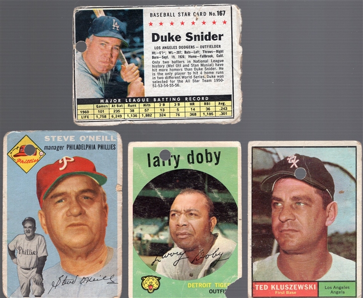 1954 to 1964 Baseball Card Lot- 75 Diff