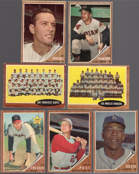 1962 Topps Bb- 7 Diff