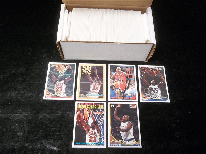 1993-94 Topps Basketball Complete Set of 396