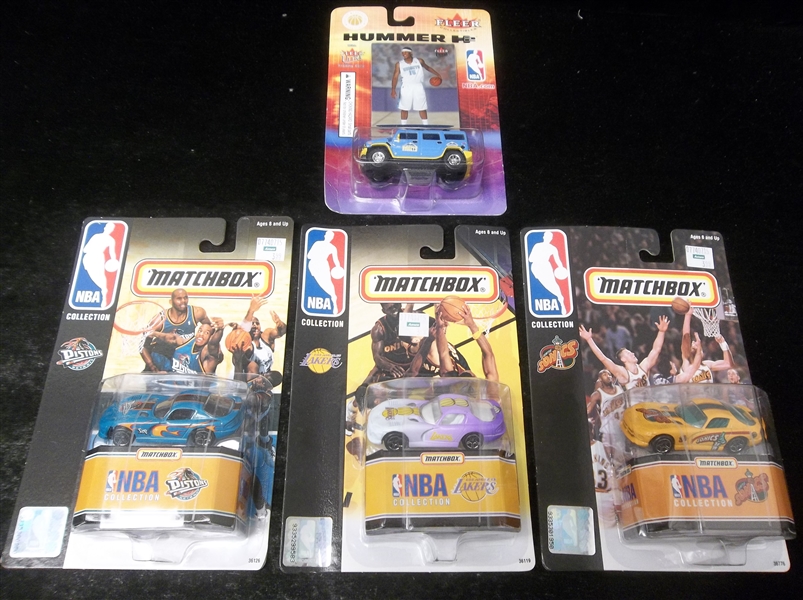 Matchbox/ Fleer Collectibles NBA Cars- 4 Diff.