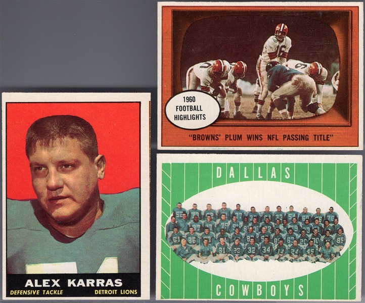 Lot Detail 1961 Topps Fb 3 Cards