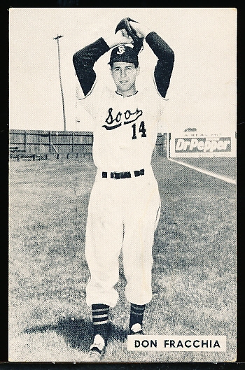 1952 Globe Printing Sioux City Soos MiLB #NNO Don Fracchia