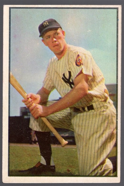 1953 Bowman Color Baseball- #63 Gil McDougald, Yankees