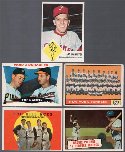 Five Baseball Cards