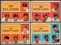 1961 Topps Bb- 4 Diff Leaders
