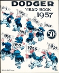 1957 Brooklyn Dodgers MLB Yearbook