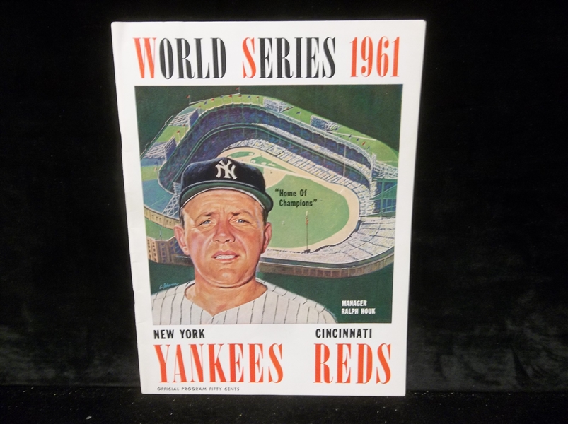 1961 MLB World Series Program- Cincinnati Reds @ New York Yankees