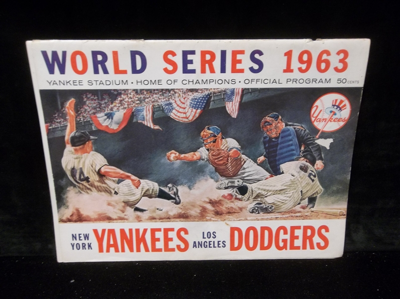 1963 MLB World Series Program- Los Angeles Dodgers @ New York Yankees