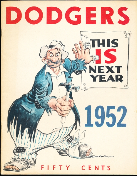 1952 Jay Publishing Brooklyn Dodgers MLB Yearbook