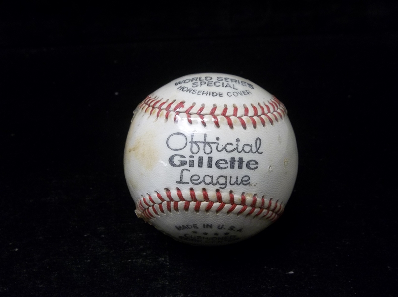 1960’s Gillette “World Series Special Official League” Baseball