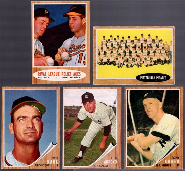 1962 Topps Baseball- 5 Diff