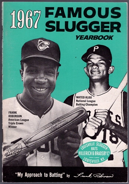 1967 Louisville Slugger -Famous Slugger Yearbook- Frank Robinson/ Matty Alou Cover