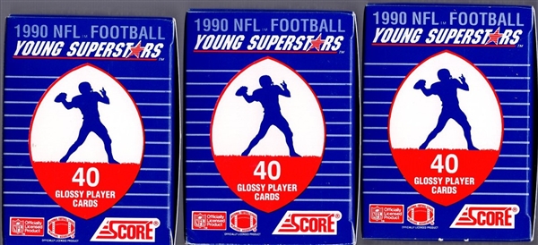 1990 Score Young Superstars Football Set of 40- 3 Sets