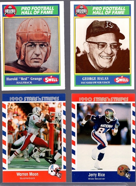 1990 Stars and Stripes Football Set of 90- and 1990 CNC Swell Fb Hall of Fame Set of 110