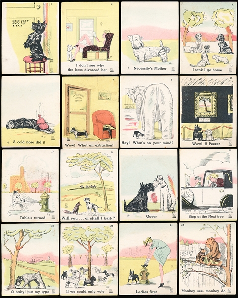 1935 Wohlfahrt “Dogs” by Zito Comic Cards- 23 Diff.