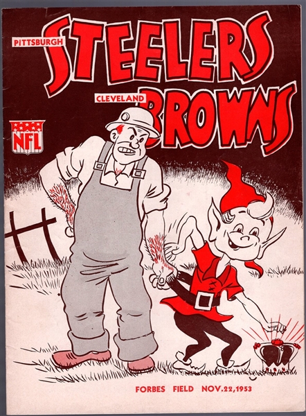 November 22, 1953 Browns @  Steelers NFL Program