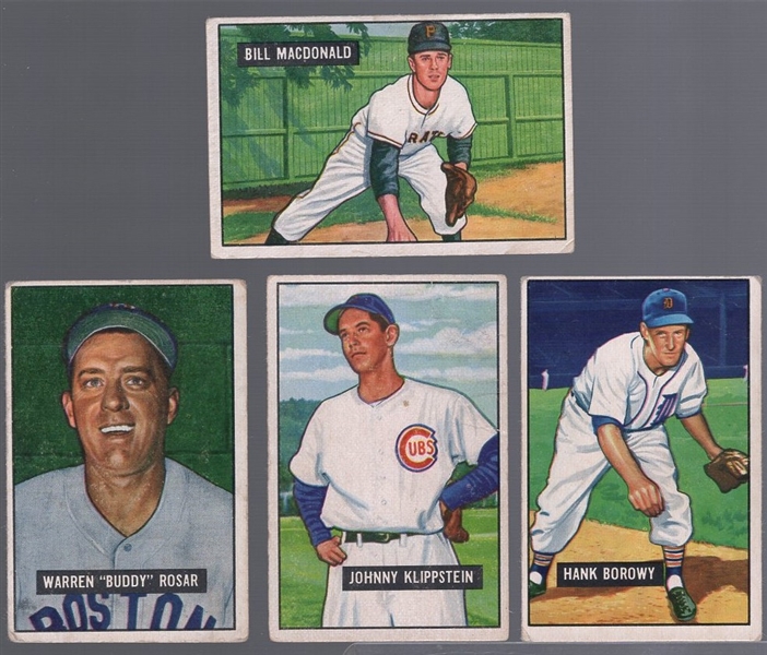 1951 Bowman Baseball- 4 Diff