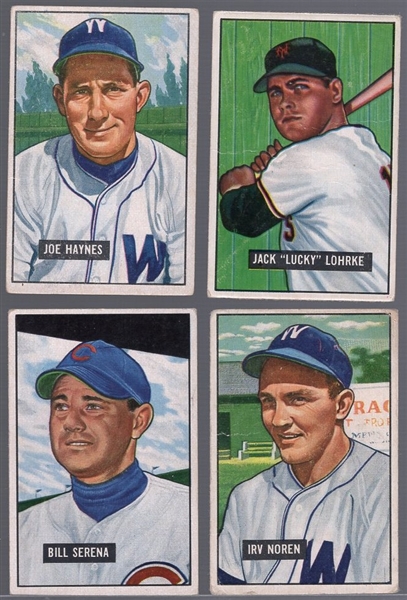 1951 Bowman Baseball- 4 Diff