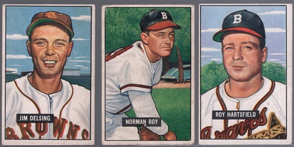 1951 Bowman Bb- 3 Diff Hi#’s