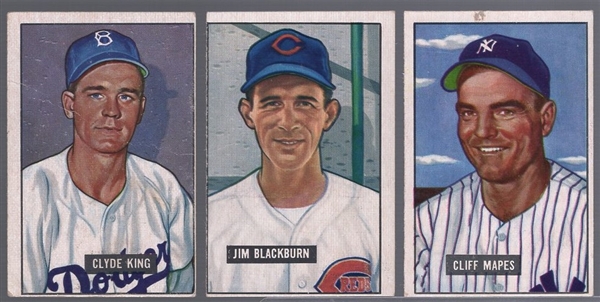 1951 Bowman Bb- 3 Diff Hi#’s