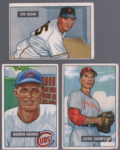 1951 Bowman Bb- 3 Diff Hi#’s