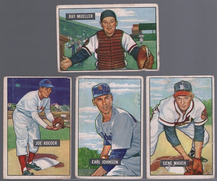 1951 Bowman Bb- 4 Diff Hi#’s