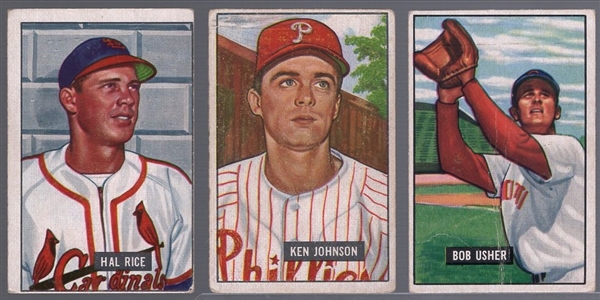 1951 Bowman Bb- 3 Diff Hi#’s