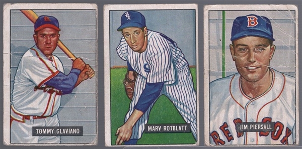 1951 Bowman Bb- 3 Diff Hi#’s