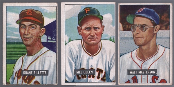 1951 Bowman Bb- 3 Diff Hi#’s