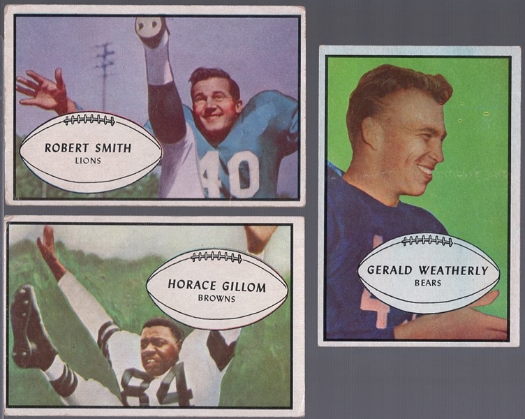 1953 Bowman Football- 3 Diff