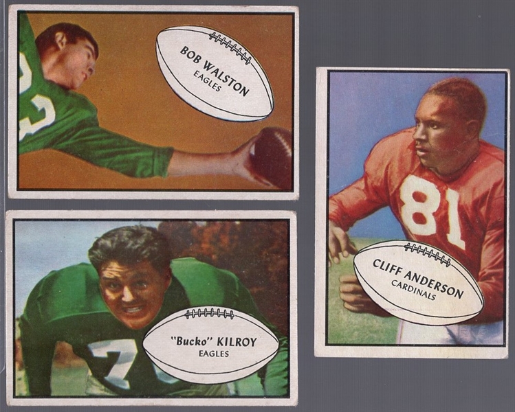 1953 Bowman Football- 3 Diff