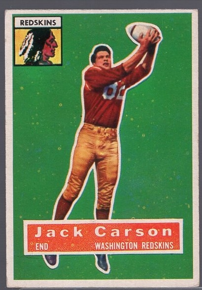 1956 Topps Football- #1 Jack Carson, Washington- SP