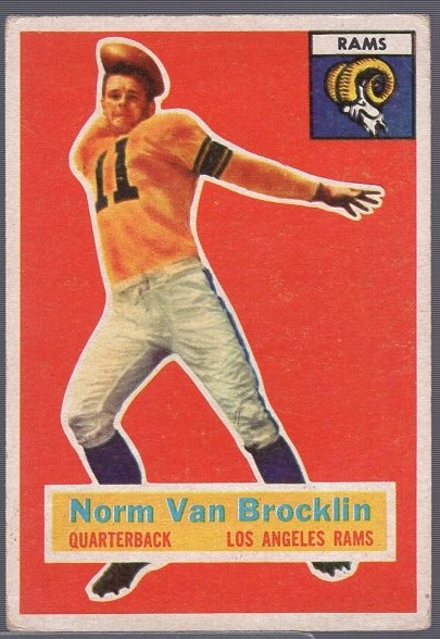 1956 Topps Football- #6 Norm Van Brocklin, Rams