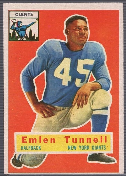 1956 Topps Football- #17 Em Tunnell, Giants