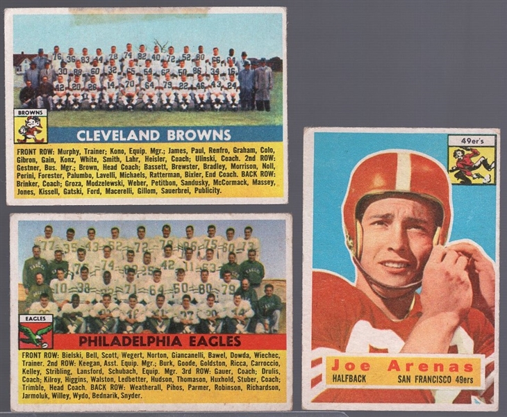 1956 Topps Fb- 3 Diff