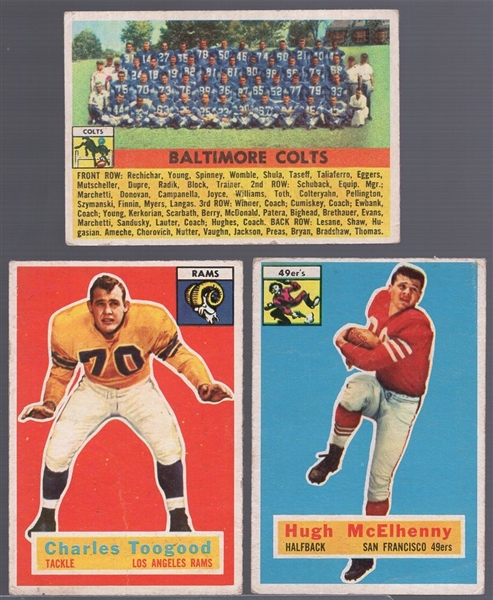 1956 Topps Fb- 3 Diff