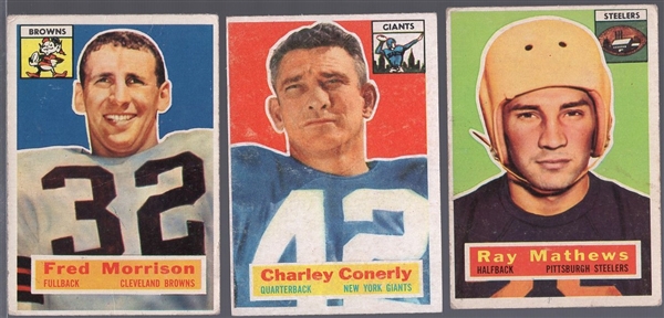 1956 Topps Fb- 3 Diff