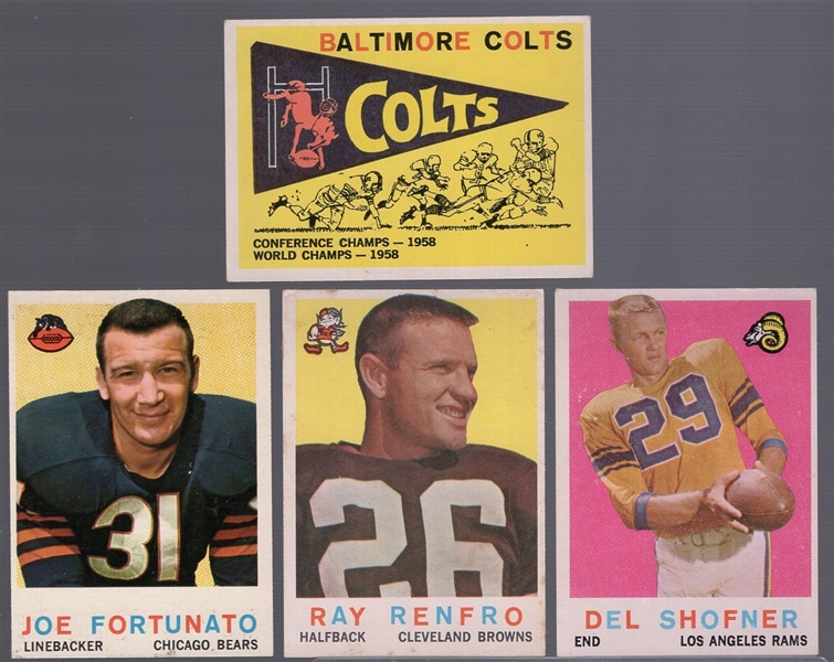 1959 Topps Football- 14 Diff