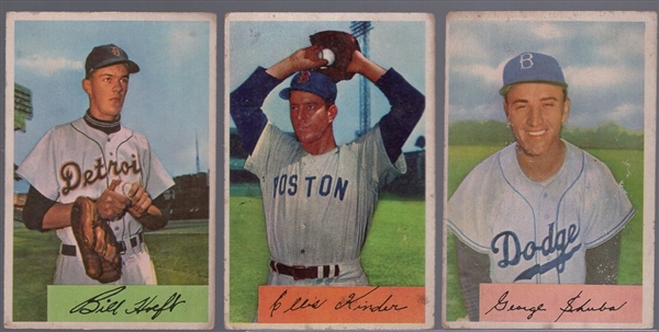 1954 Bowman Bb- 13 Cards